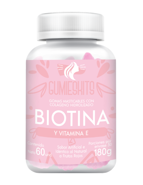 Gomitas con Biotina + Vitamina E – Cabello, Uñas y Piel