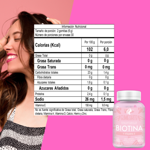 Gomitas con Biotina + Vitamina E – Cabello, Uñas y Piel - Image 4