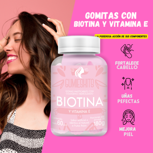 Gomitas con Biotina + Vitamina E – Cabello, Uñas y Piel - Image 3