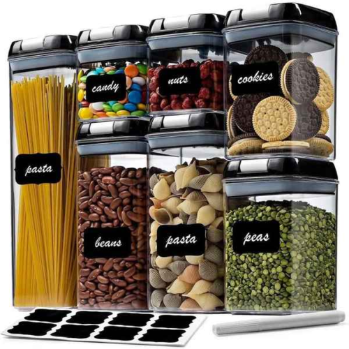 Set de 7 Contenedores Herméticos para Granos y Alimentos